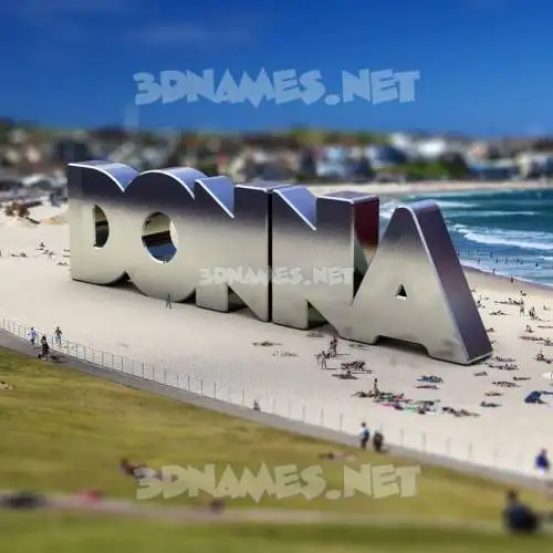 donna in Bondi Beach style - 3D name wallpaper donna in Bondi Beach style - 3D name wallpaper
