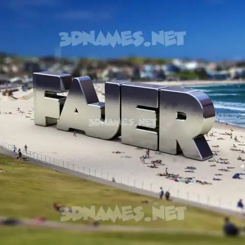 fajer in Bondi Beach style - 3D name wallpaper