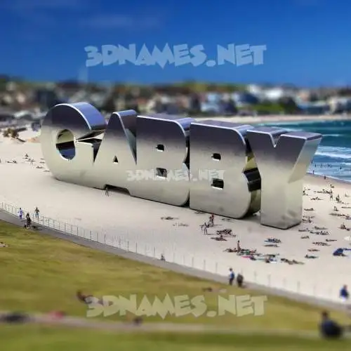 gabby in Bondi Beach style - 3D name wallpaper