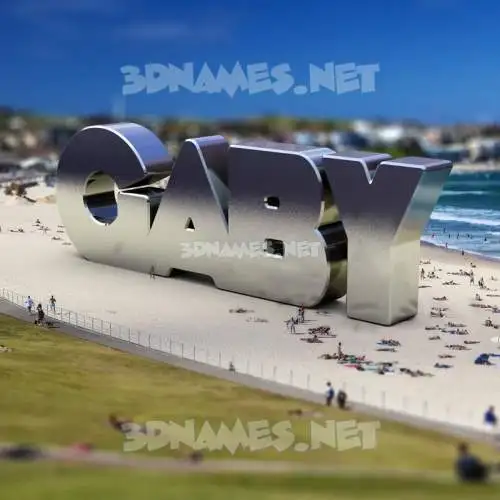 gaby in Bondi Beach style - 3D name wallpaper