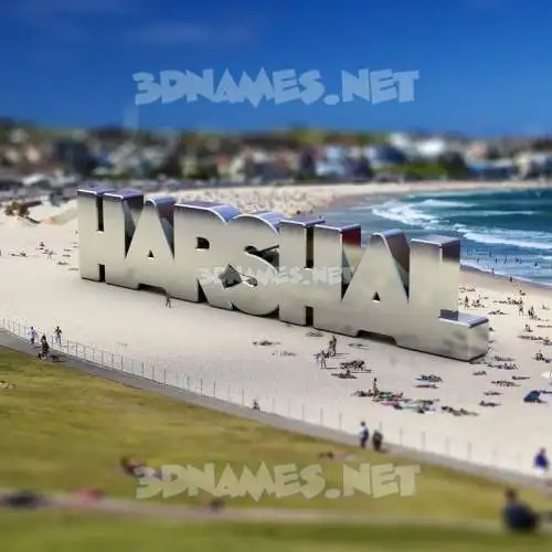 harshal in Bondi Beach style - 3D name wallpaper