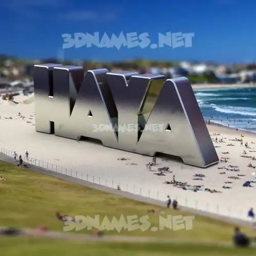 haya in Bondi Beach style - 3D name wallpaper haya in Bondi Beach style - 3D name wallpaper