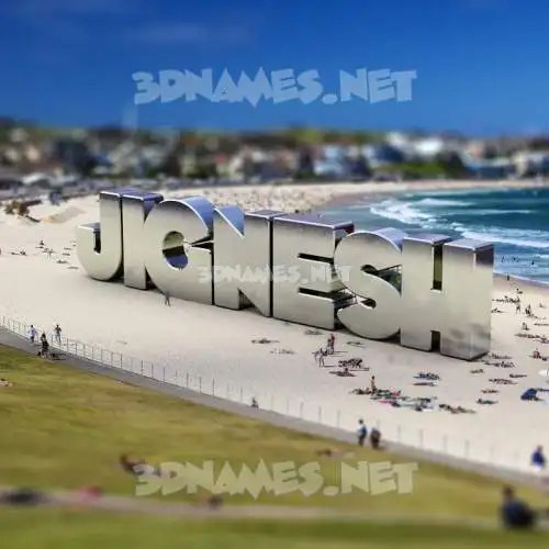 jignesh in Bondi Beach style - 3D name wallpaper