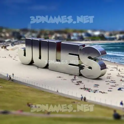 jules in Bondi Beach style - 3D name wallpaper