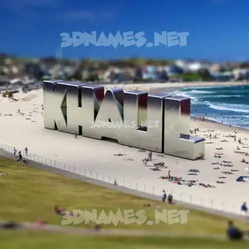 khalil in Bondi Beach style - 3D name wallpaper