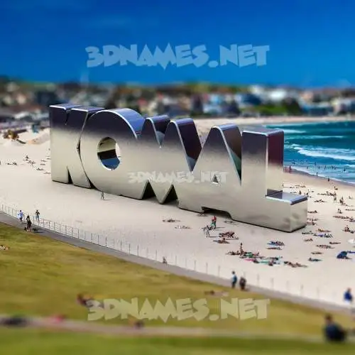 komal in Bondi Beach style - 3D name wallpaper