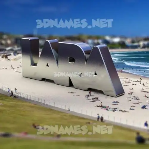 lara in Bondi Beach style - 3D name wallpaper