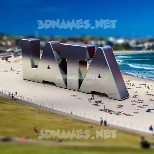 lata in Bondi Beach style - 3D name wallpaper lata in Bondi Beach style - 3D name wallpaper