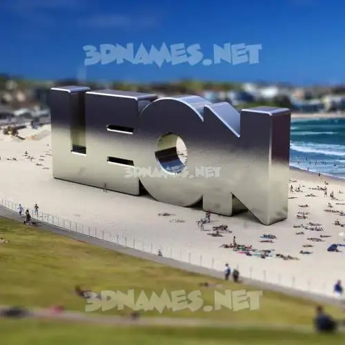 leon in Bondi Beach style - 3D name wallpaper