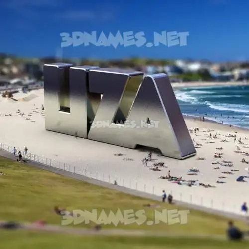 liza in Bondi Beach style - 3D name wallpaper liza in Bondi Beach style - 3D name wallpaper