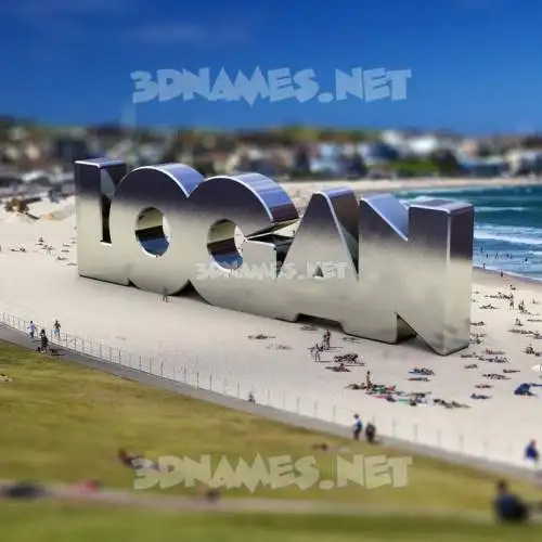 logan in Bondi Beach style - 3D name wallpaper