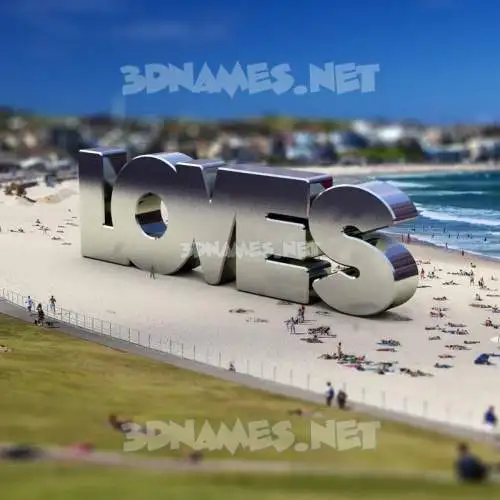 loves in Bondi Beach style - 3D name wallpaper loves in Bondi Beach style - 3D name wallpaper