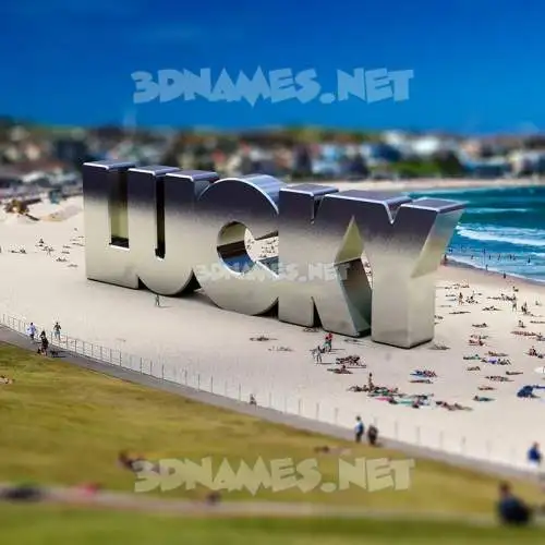lucky in Bondi Beach style - 3D name wallpaper