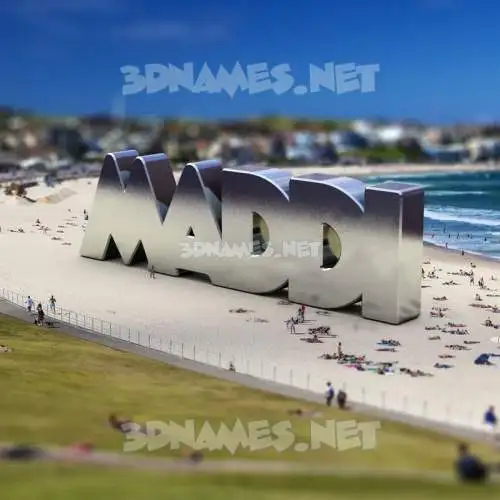 maddi in Bondi Beach style - 3D name wallpaper