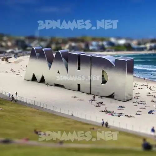 mahdi in Bondi Beach style - 3D name wallpaper