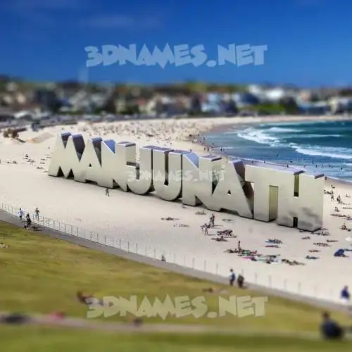 manjunath in Bondi Beach style - 3D name wallpaper