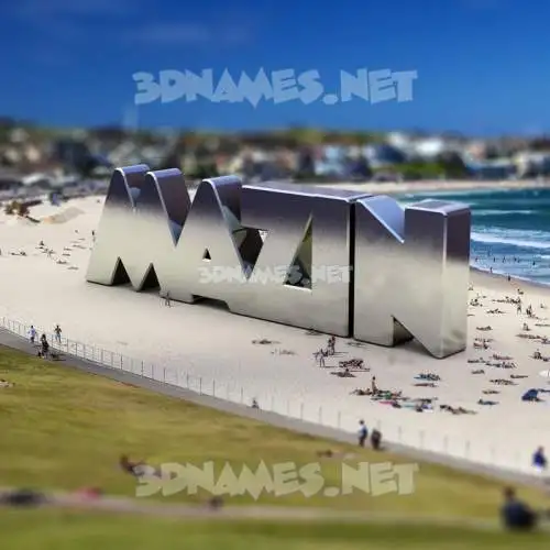 mazin in Bondi Beach style - 3D name wallpaper mazin in Bondi Beach style - 3D name wallpaper