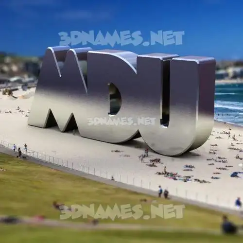 mdu in Bondi Beach style - 3D name wallpaper mdu in Bondi Beach style - 3D name wallpaper