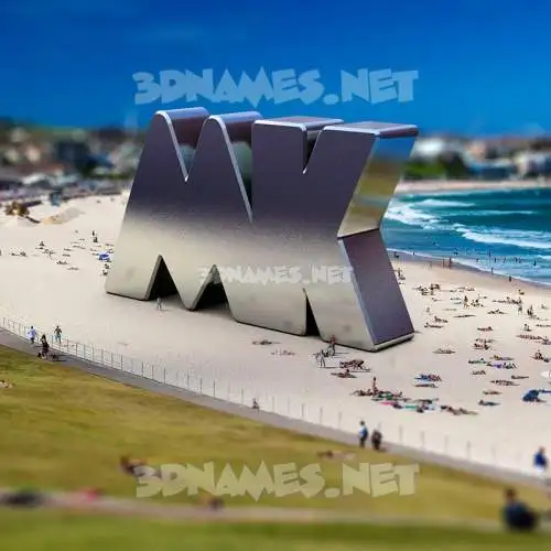 mk in Bondi Beach style - 3D name wallpaper mk in Bondi Beach style - 3D name wallpaper