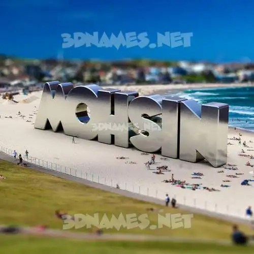 mohsin in Bondi Beach style - 3D name wallpaper