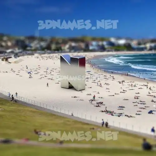 n in Bondi Beach style - 3D name wallpaper n in Bondi Beach style - 3D name wallpaper