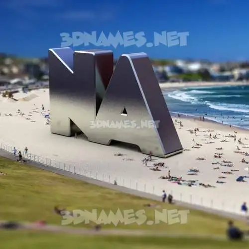 na in Bondi Beach style - 3D name wallpaper