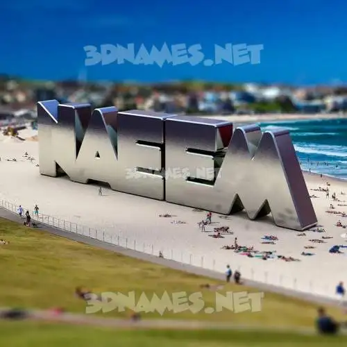 naeem in Bondi Beach style - 3D name wallpaper