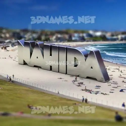 nahida in Bondi Beach style - 3D name wallpaper nahida in Bondi Beach style - 3D name wallpaper