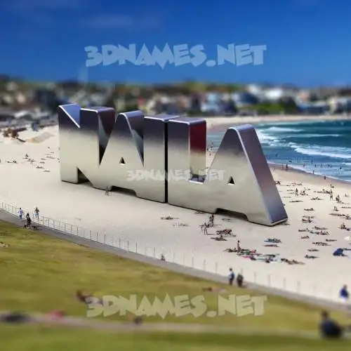 naila in Bondi Beach style - 3D name wallpaper naila in Bondi Beach style - 3D name wallpaper
