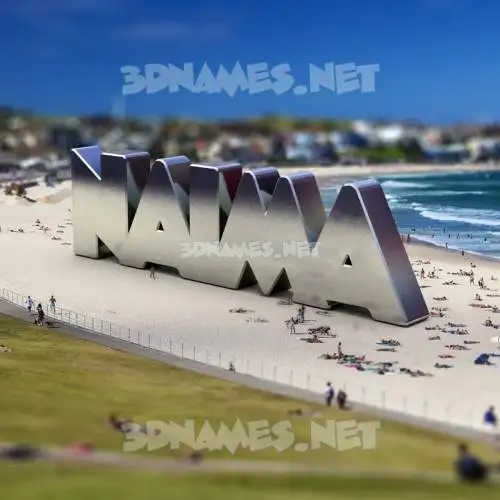 naima in Bondi Beach style - 3D name wallpaper naima in Bondi Beach style - 3D name wallpaper