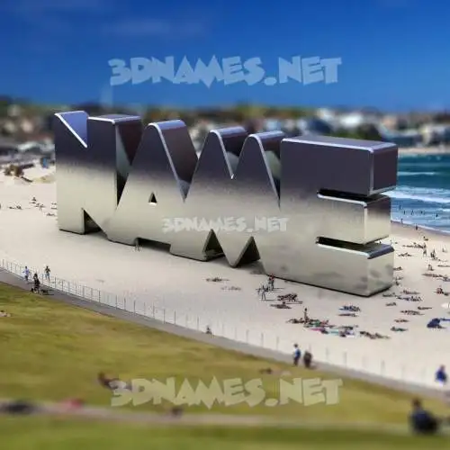 name in Bondi Beach style - 3D name wallpaper