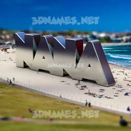nana in Bondi Beach style - 3D name wallpaper nana in Bondi Beach style - 3D name wallpaper