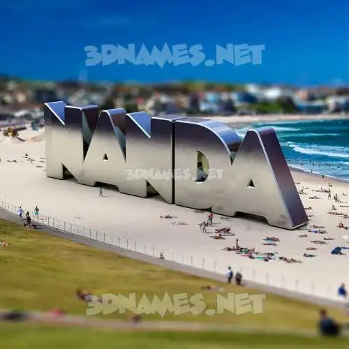 nanda in Bondi Beach style - 3D name wallpaper nanda in Bondi Beach style - 3D name wallpaper