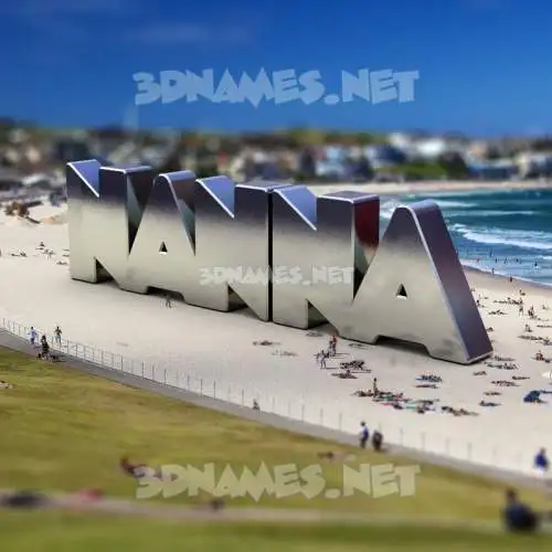nanna in Bondi Beach style - 3D name wallpaper nanna in Bondi Beach style - 3D name wallpaper
