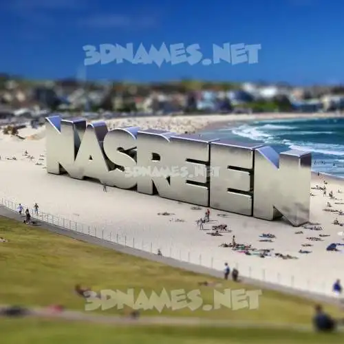 nasreen in Bondi Beach style - 3D name wallpaper nasreen in Bondi Beach style - 3D name wallpaper