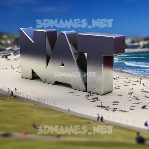 nat in Bondi Beach style - 3D name wallpaper nat in Bondi Beach style - 3D name wallpaper