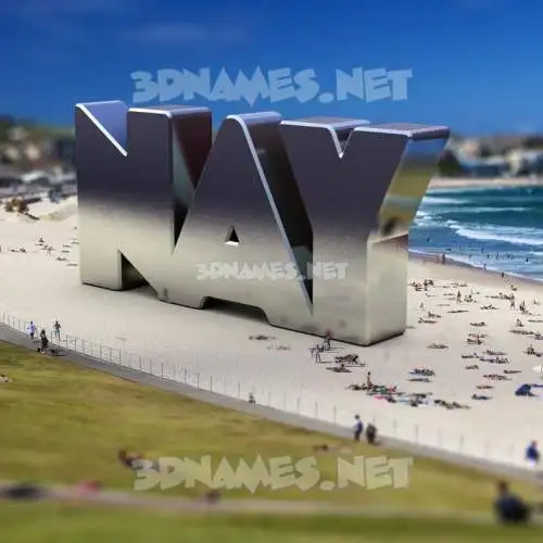 nay in Bondi Beach style - 3D name wallpaper nay in Bondi Beach style - 3D name wallpaper