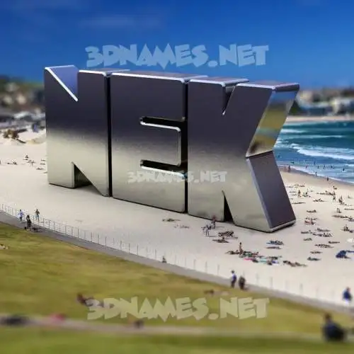 nek in Bondi Beach style - 3D name wallpaper nek in Bondi Beach style - 3D name wallpaper