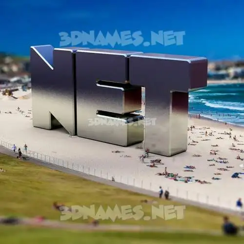 net in Bondi Beach style - 3D name wallpaper