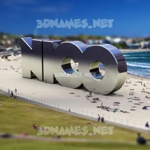 nico in Bondi Beach style - 3D name wallpaper nico in Bondi Beach style - 3D name wallpaper
