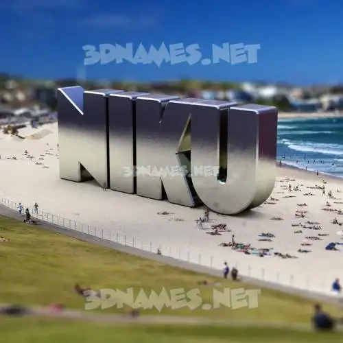 niku in Bondi Beach style - 3D name wallpaper