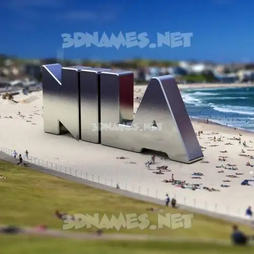 nila in Bondi Beach style - 3D name wallpaper nila in Bondi Beach style - 3D name wallpaper
