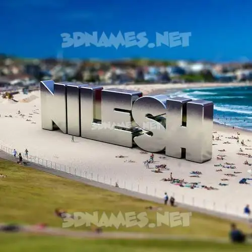 nilesh in Bondi Beach style - 3D name wallpaper