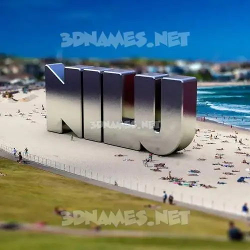 nilu in Bondi Beach style - 3D name wallpaper nilu in Bondi Beach style - 3D name wallpaper
