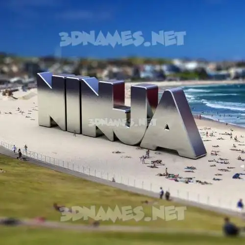 ninja in Bondi Beach style - 3D name wallpaper ninja in Bondi Beach style - 3D name wallpaper