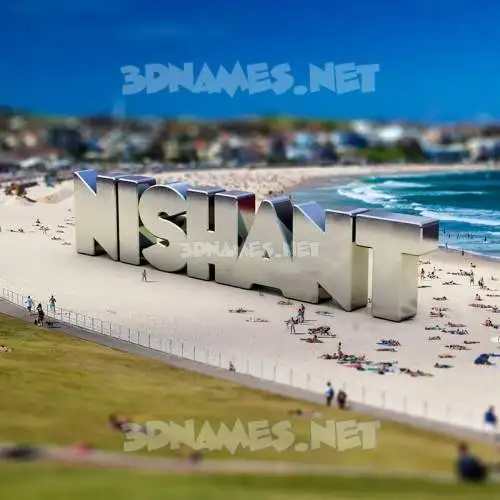 nishant in Bondi Beach style - 3D name wallpaper