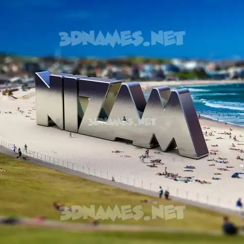 nizam in Bondi Beach style - 3D name wallpaper