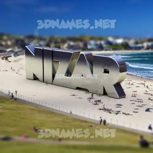nizar in Bondi Beach style - 3D name wallpaper nizar in Bondi Beach style - 3D name wallpaper