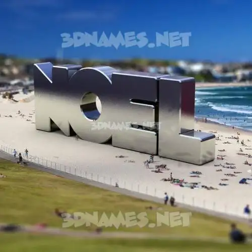 noel in Bondi Beach style - 3D name wallpaper