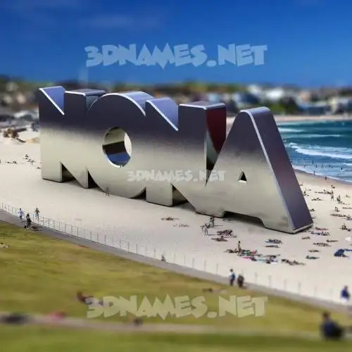 nona in Bondi Beach style - 3D name wallpaper nona in Bondi Beach style - 3D name wallpaper